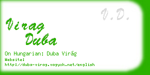 virag duba business card