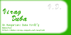 virag duba business card